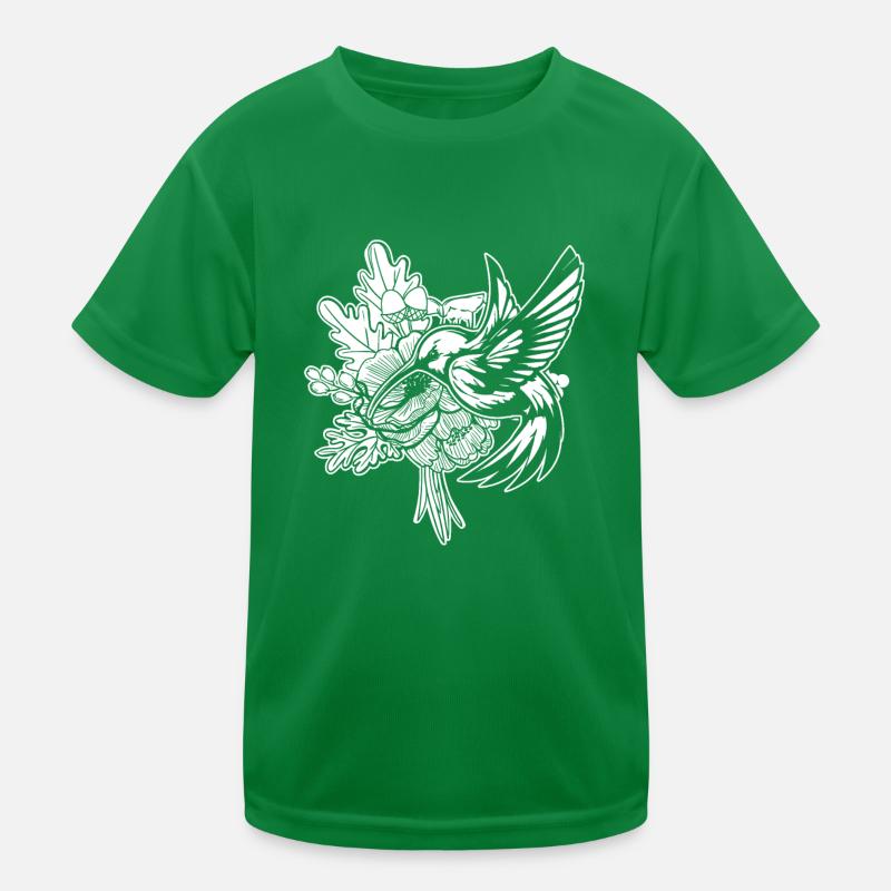 Colibri, Fleurs, Oiseau De Fleur T-shirt sport Enfant