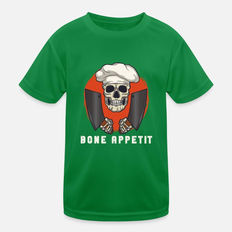 Meat Cutter Butcher Horror Skeleton Gore Kids Functional T-Shirt