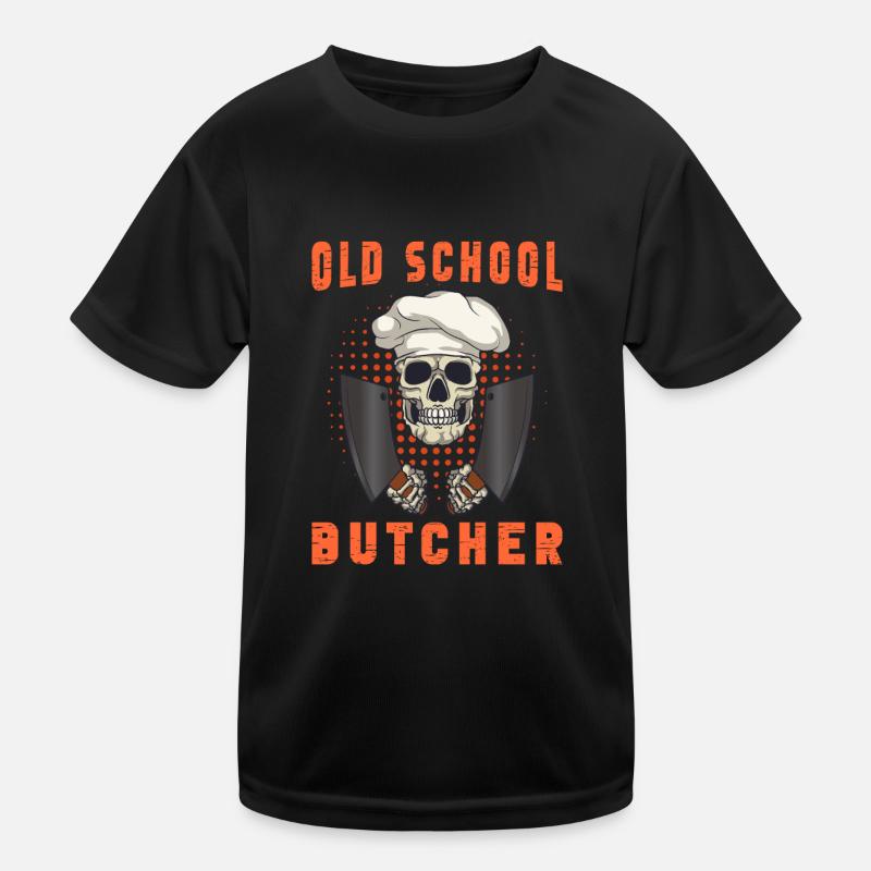 Fleischschneider Metzger Horror Skelett Gore Kinder Funktions-T-Shirt