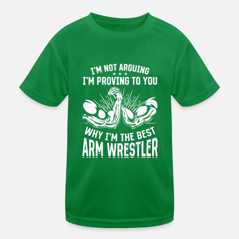 Citations de lutteur de bras de fer drôle Citations de lutte de bras T-shirt sport Enfant