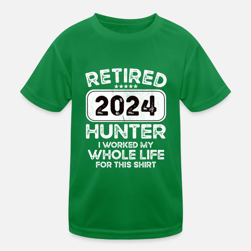 Retired Hunter 2024 Kinder Funktions-T-Shirt