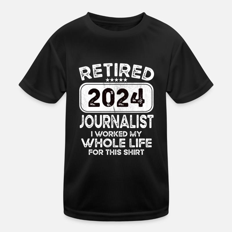 Retired Journalist 2024 Kids Functional T-Shirt