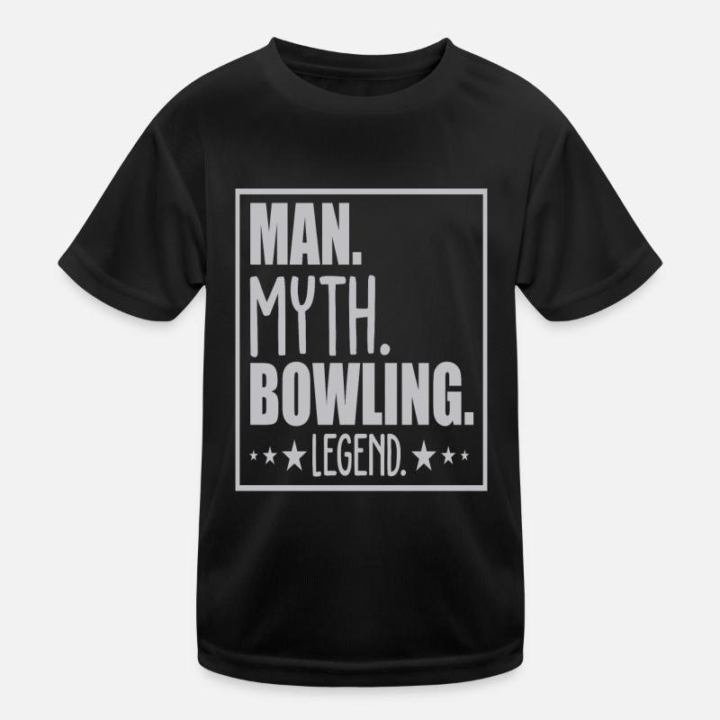 Man Myth Bowling Legend Kinder Funktions-T-Shirt