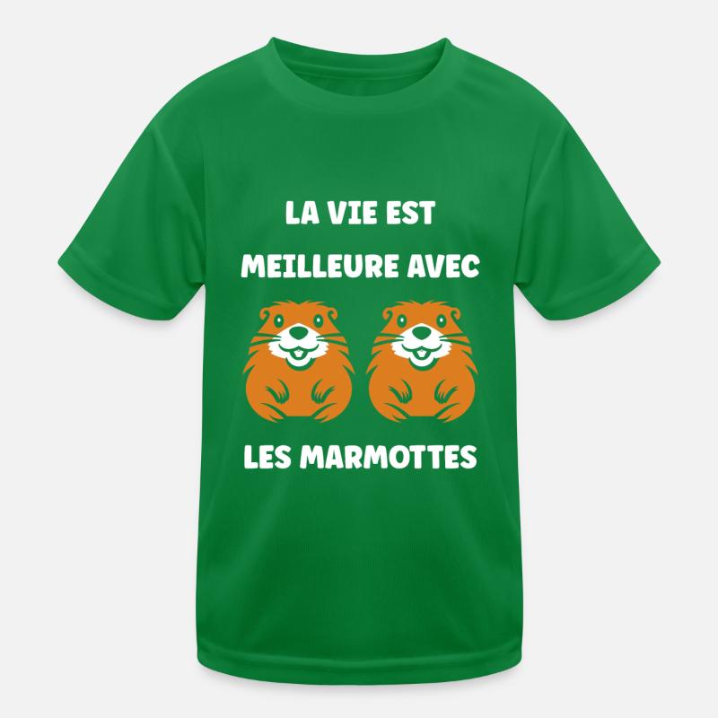 HUMOUR Bébé Marmotte T-shirt sport Enfant