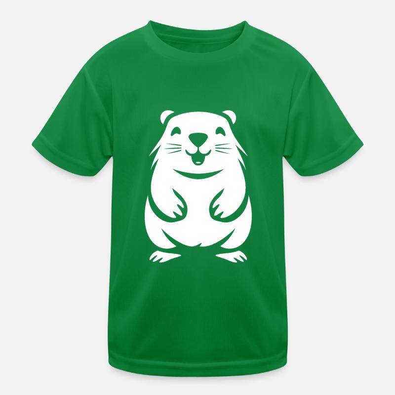 Simple Groundhog Kids Functional T-Shirt