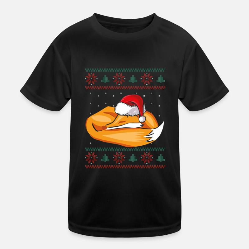 Schlafender Weihnachtsfuchs Kinder Funktions-T-Shirt