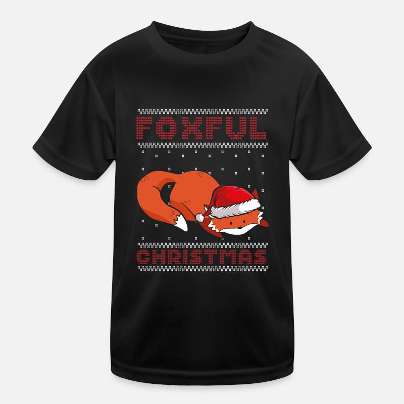 Foxy Christmas Kids Functional T-Shirt