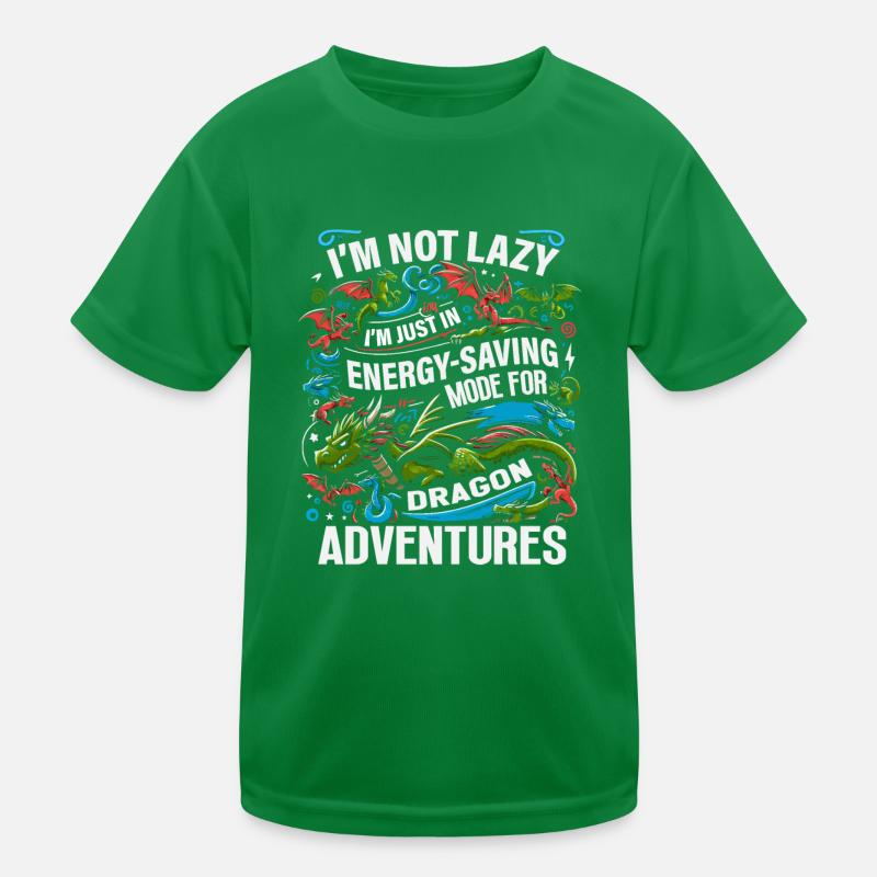 Dragon Adventures – I'm Not Lazy - Drachen Bücher Kinder Funktions-T-Shirt