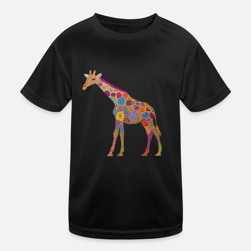 Bunte Giraffe Tier Muster Kinder Geschenk Kinder Funktions-T-Shirt