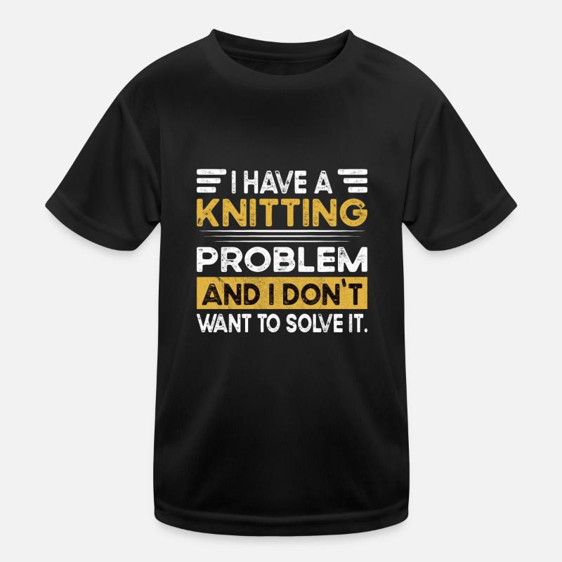 Knitting is my hobby Kids Functional T-Shirt