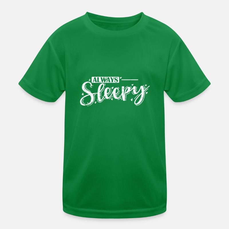 Always Sleepy Sleeping Night Dreaming Kids Functional T-Shirt