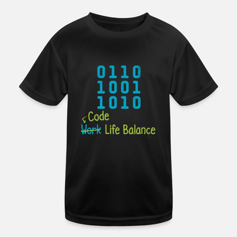 Code Work Life Balance – Programmers and Kids Functional T-Shirt