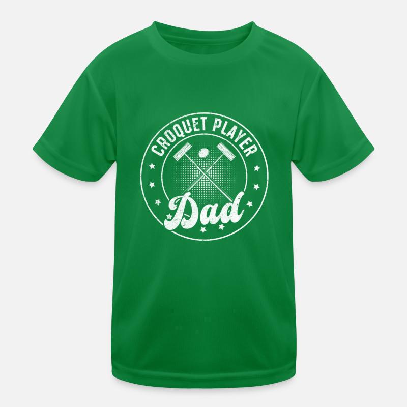 Croquet Player Dad Kinder Funktions-T-Shirt