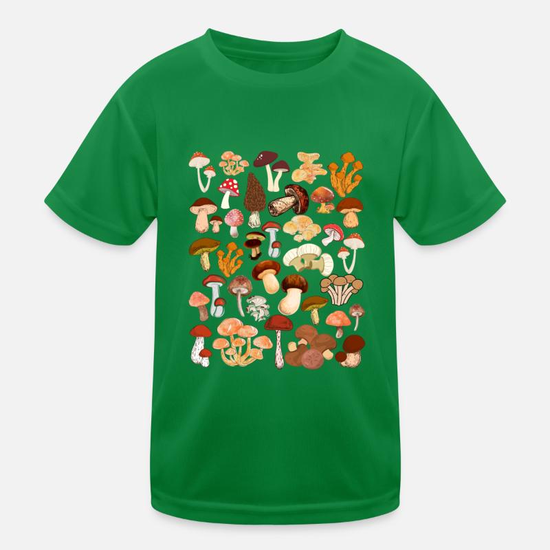 Pilze suchen Kinder Funktions-T-Shirt