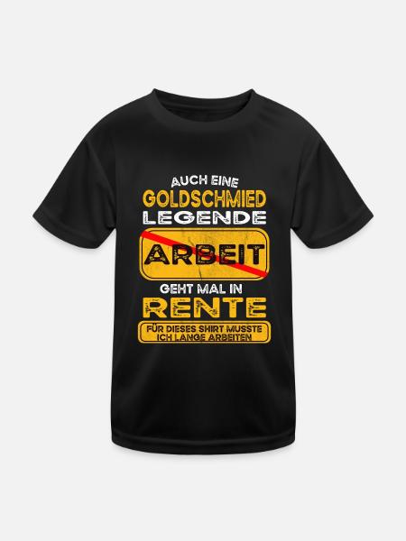 Goldschmied lustiges Rente Pension - Kinder Funktions-T-Shirt - Schwarz - Vorne
