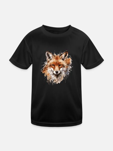 Cadeaux amusants pour les amoureux du renard - T-shirt sport Enfant - noir - Devant