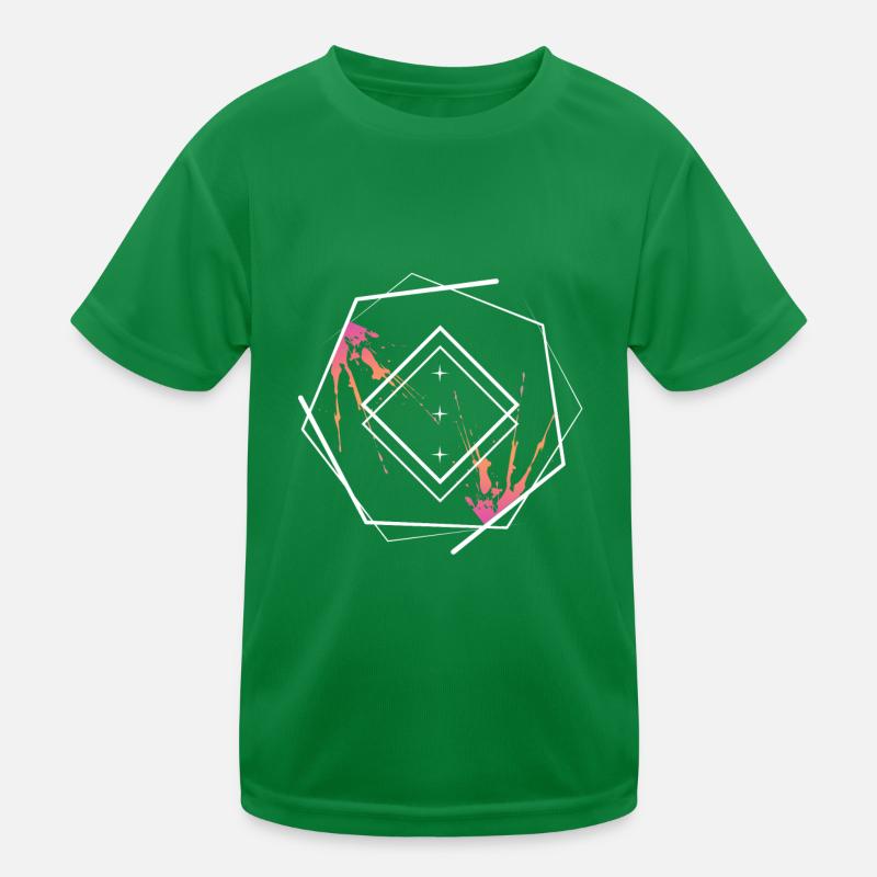 Abstrakt form Funktionsshirt til børn