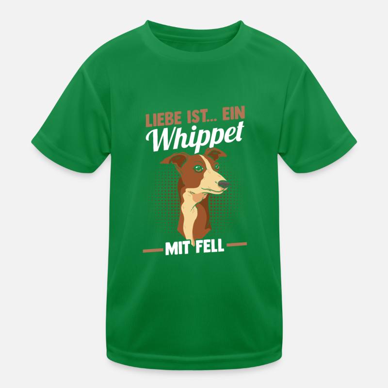 Hund Whippet Kinder Funktions-T-Shirt
