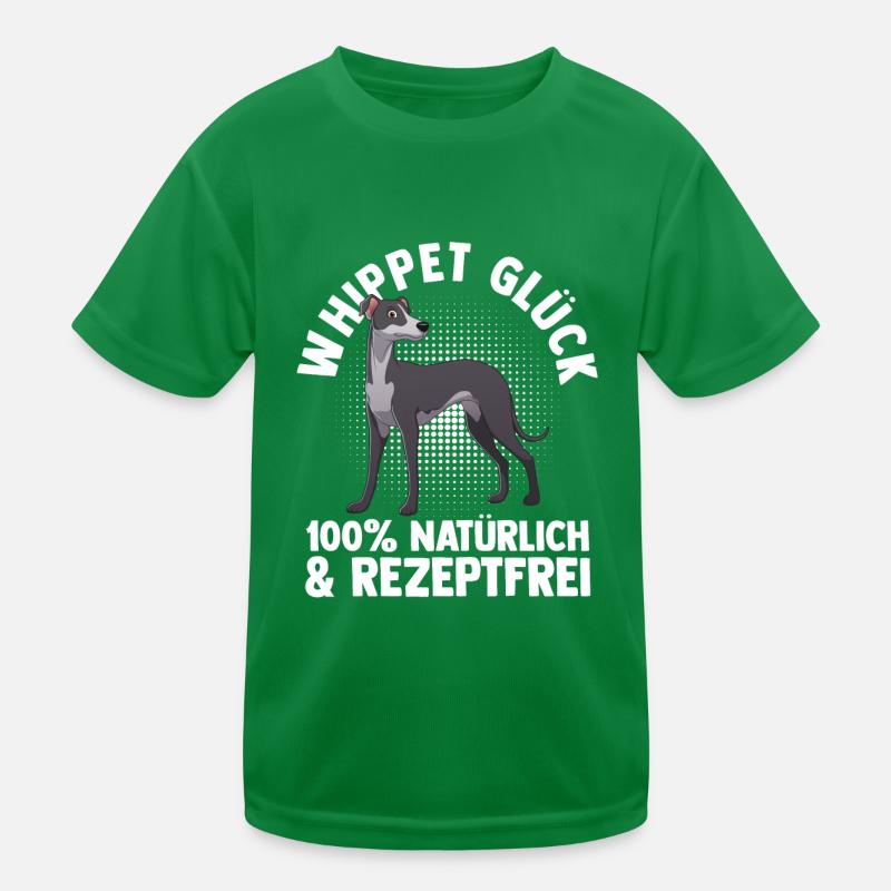 Hund Whippet Kinder Funktions-T-Shirt