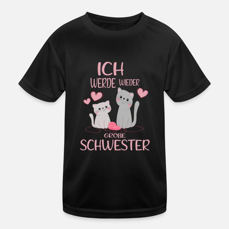 Soon Big Sister Will Announce Cats Again Kids Functional T-Shirt