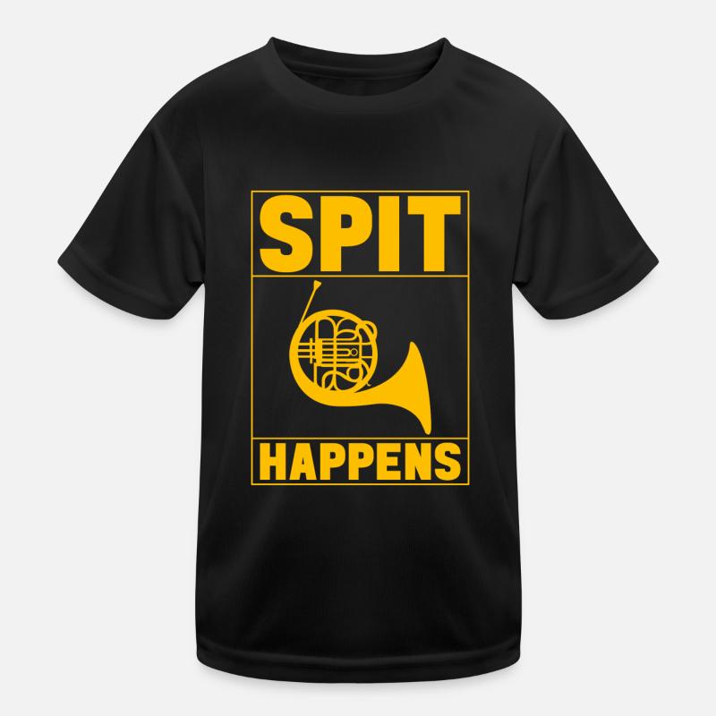 Horn Brass Instrument Kids Functional T-Shirt