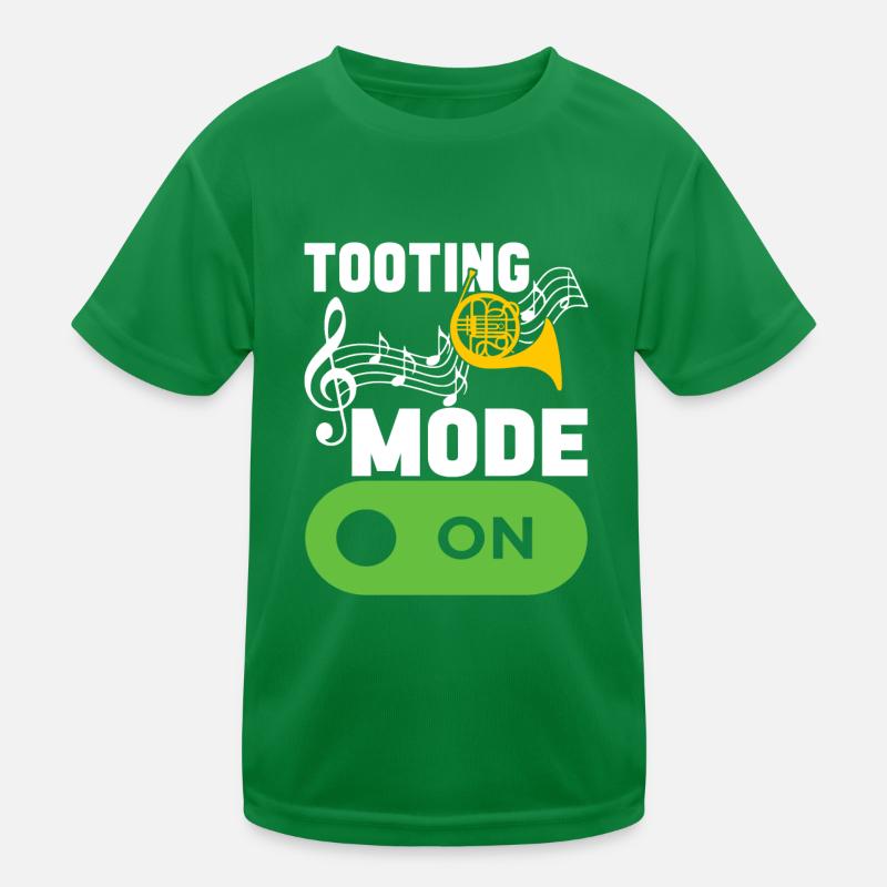 Horn Brass Instrument Kids Functional T-Shirt