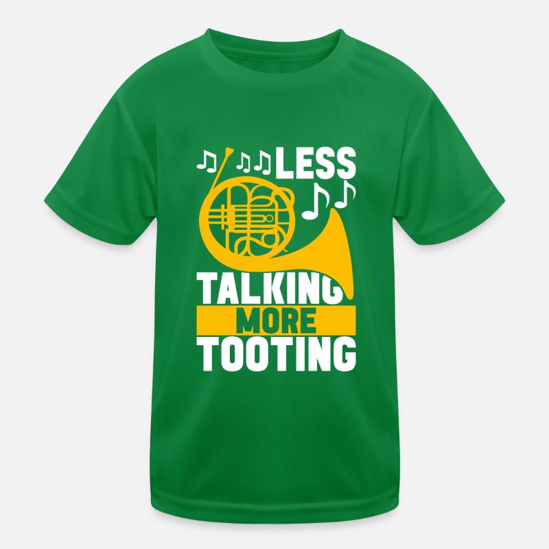 Horn Brass Instrument Kids Functional T-Shirt