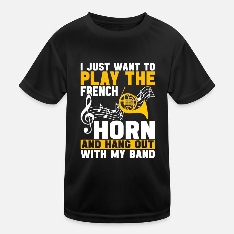 Horn Blechblasinstrument Kinder Funktions-T-Shirt