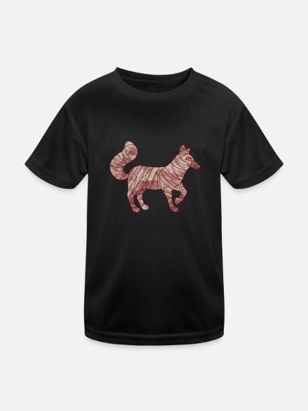 Fox Lover Spooky Fox Halloween Gift - Kids Functional T-Shirt - black - Front