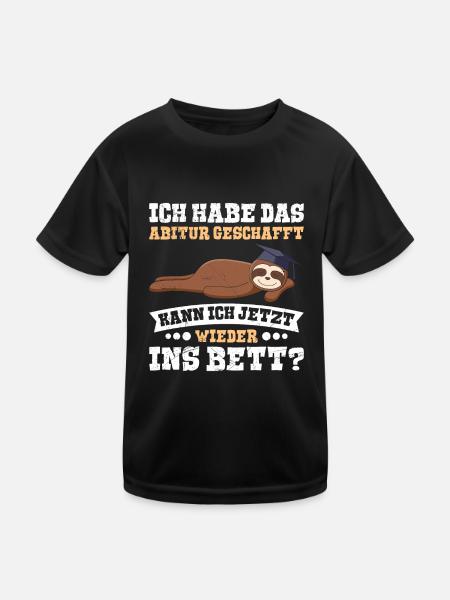 Abiturienten Habe das Abitur Geschafft Lustiges - Kinder Funktions-T-Shirt - Schwarz - Vorne