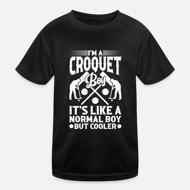 Croquet Boy Croquet Player Boy Kids Functional T-Shirt