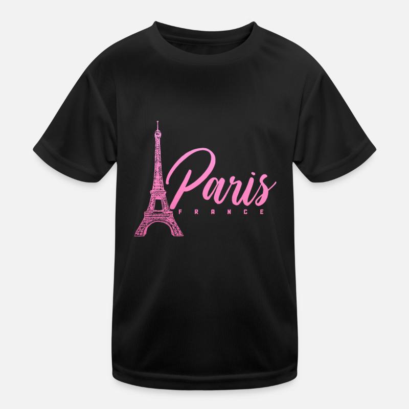 Paris France Eiffel Tower Souvenir Kids Functional T-Shirt