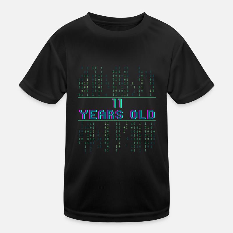 3rd Birthday 3 Year Old Binary Code Coder Kids Functional T-Shirt