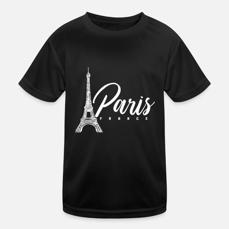 Paris France Eiffel Tower Souvenir Kids Functional T-Shirt