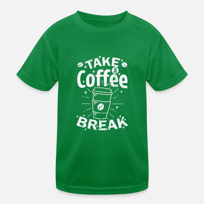 Take a Coffee Break Café Koffein Kinder Funktions-T-Shirt