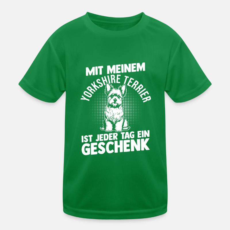 Hund Yorkshire Terrier Kinder Funktions-T-Shirt