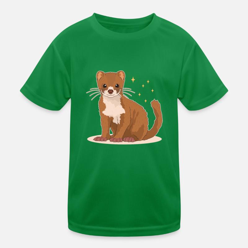 Wiesel Mauswiesel Kleinwiesel Geschenk Kinder Funktions-T-Shirt