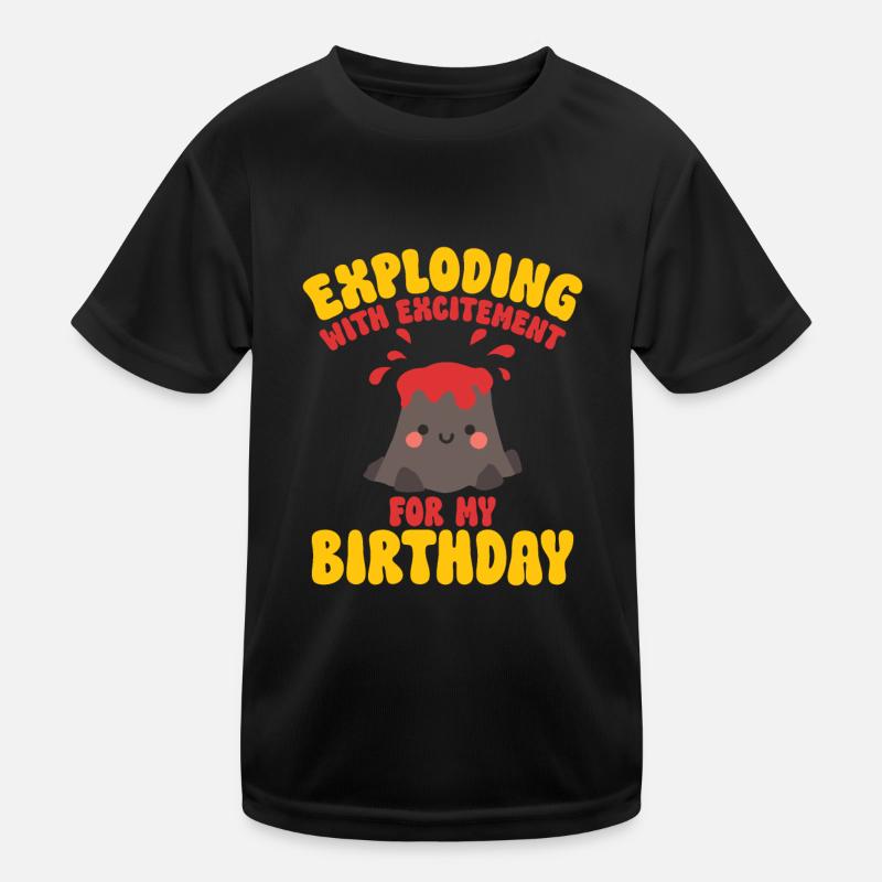 Vulkan Geologie Vulkanologie Lava Kinder Funktions-T-Shirt