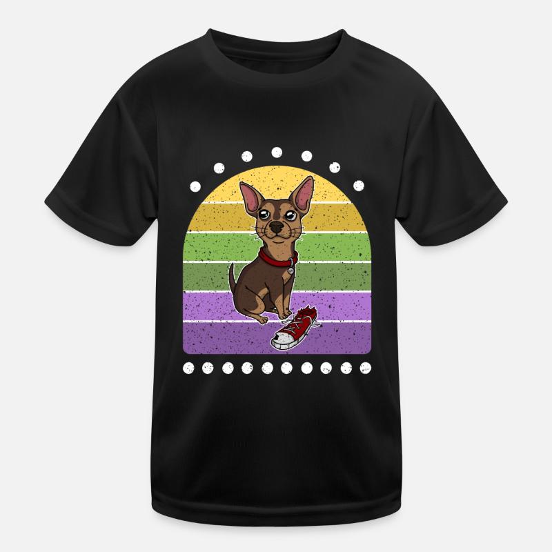 Sneaker Chihuahua Retro Dog Kids Functional T-Shirt
