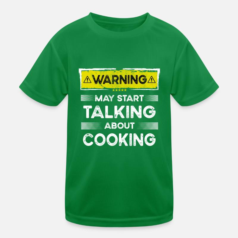 Talking about Cooking funny Kids Functional T-Shirt