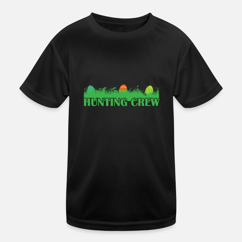 Hunting Crew Easter Easter Bunny Easter Eggs Kids Functional T-Shirt