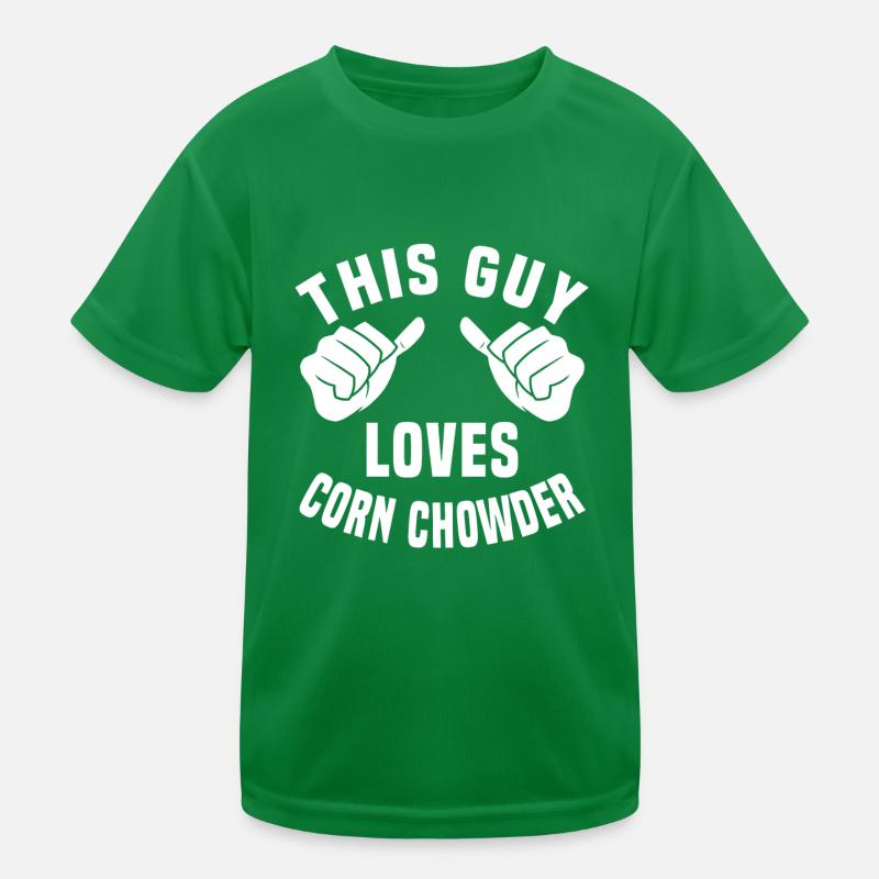 This guy loves corn soup Kids Functional T-Shirt