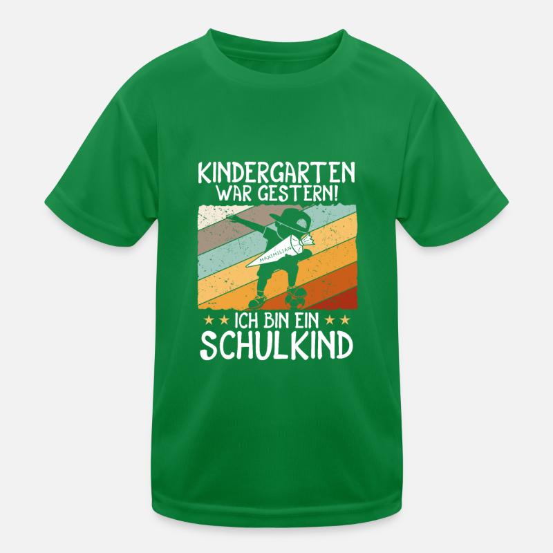 Ich bin ein Schulkind Maximilian Kinder Funktions-T-Shirt