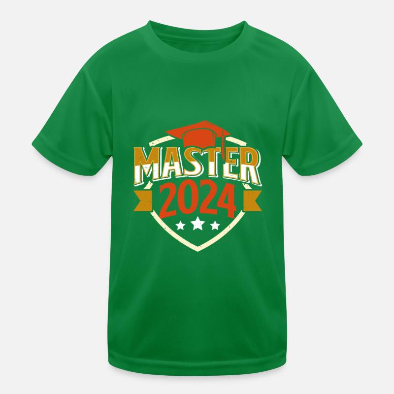 Master 2024 Master's Degree Passed Party Kids Functional T-Shirt