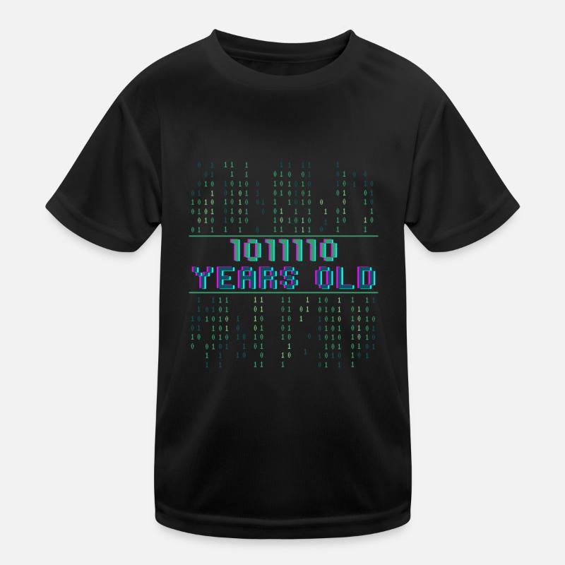 94th Birthday 94 Years Old Binary Code Coder Kids Functional T-Shirt