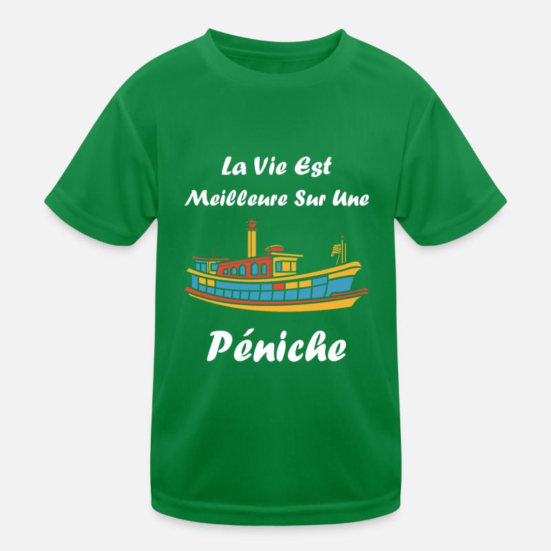Bateau humour péniche T-shirt sport Enfant