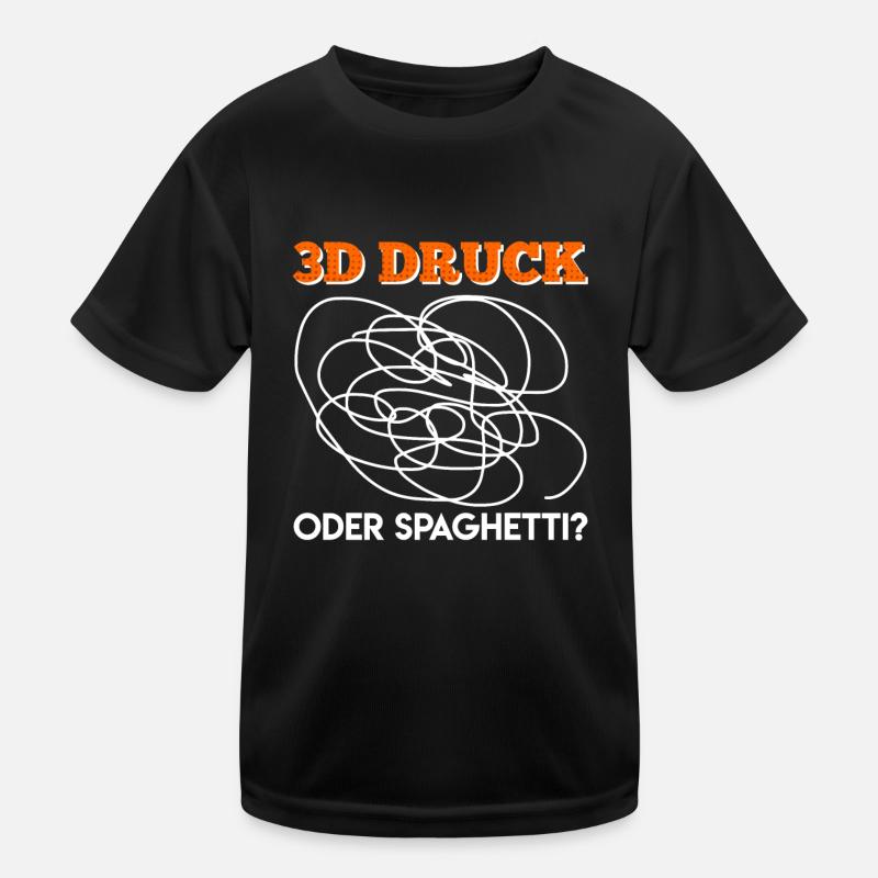3D Druck oder Spaghetti? 3D Druck Fehler Kinder Funktions-T-Shirt
