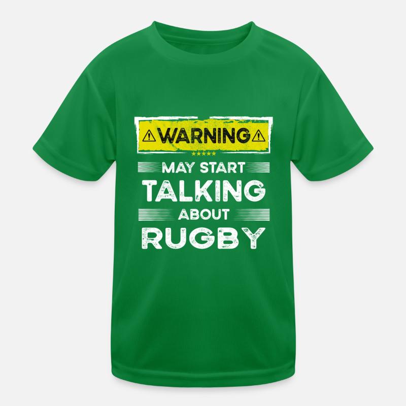 Talking about Rugby funny Kinder Funktions-T-Shirt
