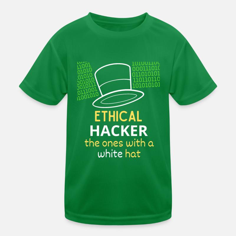 Ethical Hacker White Hat T-shirt sport Enfant