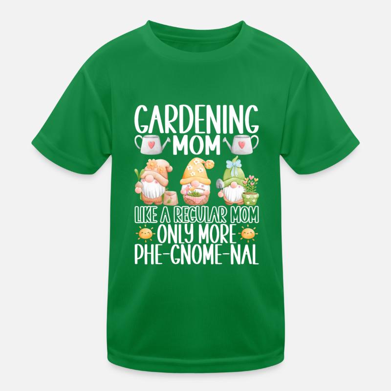 Gartenzwerge Gartenarbeit Kinder Funktions-T-Shirt